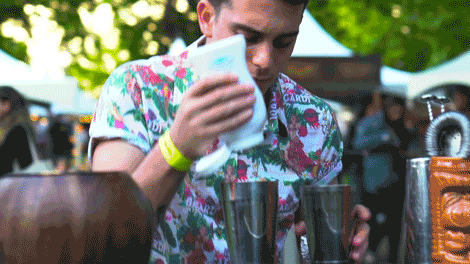 Real-Tender Bartender making great cocktails.