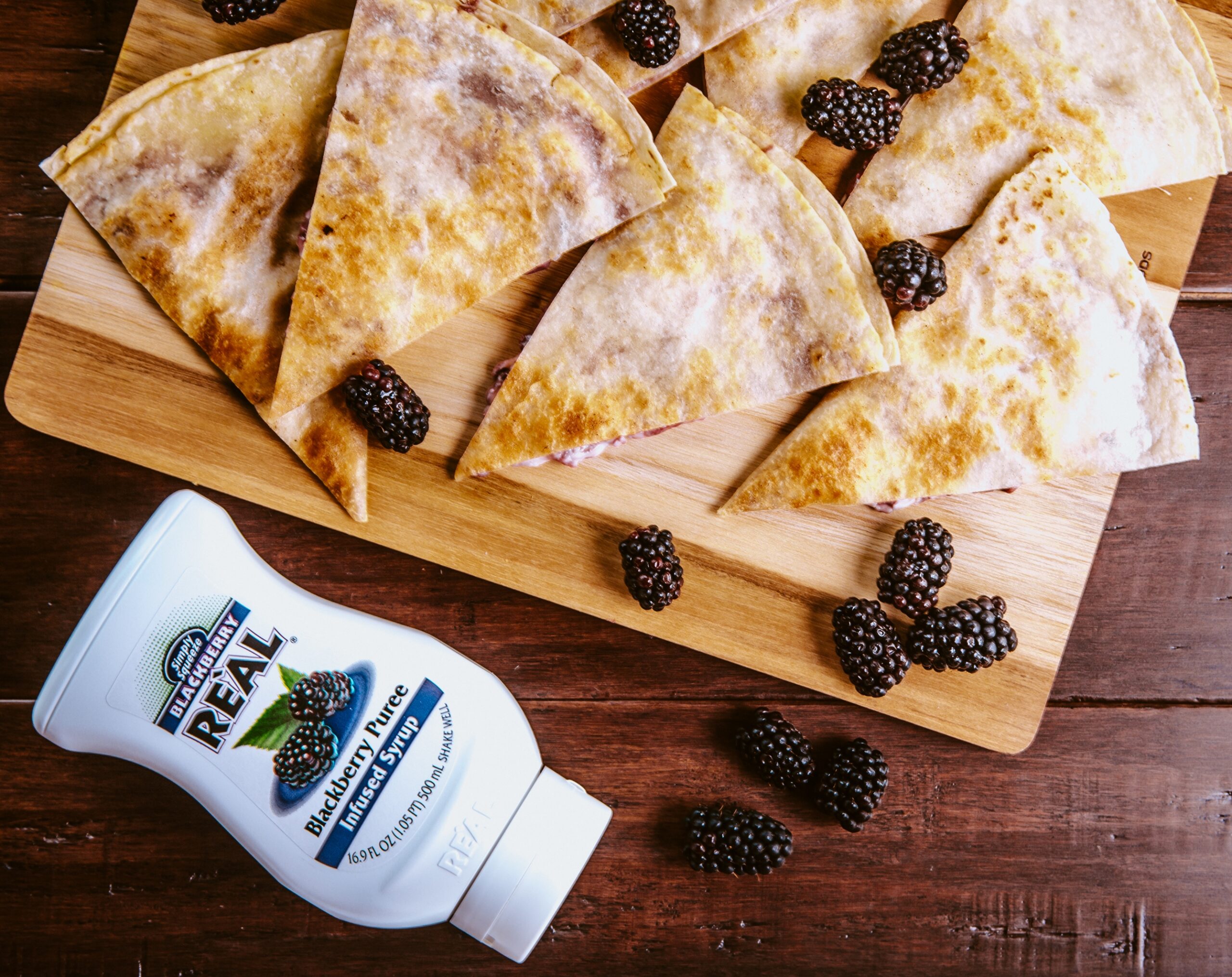 Blackberry Cream Cheese Quesadilla